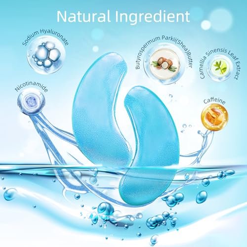 USTELIR Under Eye Patches – 40 Pairs Eye Mask for Dark Circles, Puffy Eyes, Undereye Bags & Wrinkles with Hyaluronic Acid – Eye Treatment Skin Care for Men & Women - görsel 6