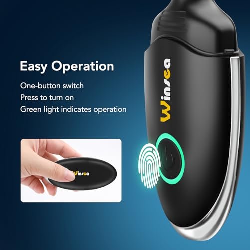 Winsea Ear and Nose Hair Trimmer – Precision Shaver for Men & Women, USB Rechargeable, Waterproof, Quiet & Safe (Black) - görsel 8