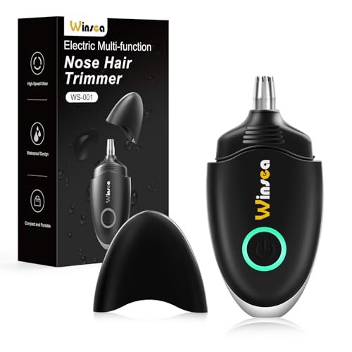 Winsea Ear and Nose Hair Trimmer – Precision Shaver for Men & Women, USB Rechargeable, Waterproof, Quiet & Safe (Black) - görsel 2