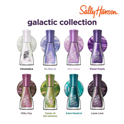 Sally Hansen Insta-Dri Galactic Nail Polish - Quick Dry, Long Lasting, Streak-Free Shine - 110 Ne-Blue-la Holographic Blue-Purple Nail Color