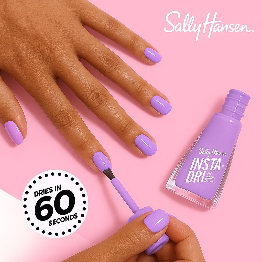 Sally Hansen Insta-Dri Galactic Nail Polish - Quick Dry, Long Lasting, Streak-Free Shine - 110 Ne-Blue-la Holographic Blue-Purple Nail Color - görsel 5