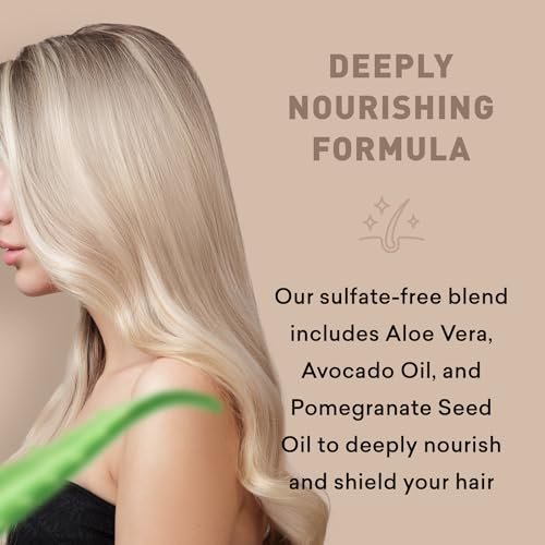 Just Nutritive Shampoo for Blonde Natural & Color-Treated Hair - Neutralize Brassy Tones, Paraben Free, 8 oz Avelisse