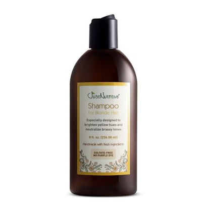 Just Nutritive Shampoo for Blonde Natural & Color-Treated Hair - Neutralize Brassy Tones, Paraben Free, 8 oz Avelisse