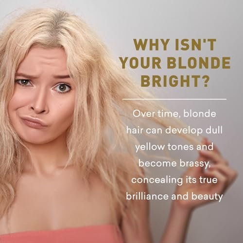 Just Nutritive Shampoo for Blonde Natural & Color-Treated Hair - Neutralize Brassy Tones, Paraben Free, 8 oz Avelisse