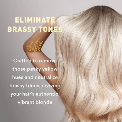 Just Nutritive Shampoo for Blonde Natural & Color-Treated Hair - Neutralize Brassy Tones, Paraben Free, 8 oz Avelisse
