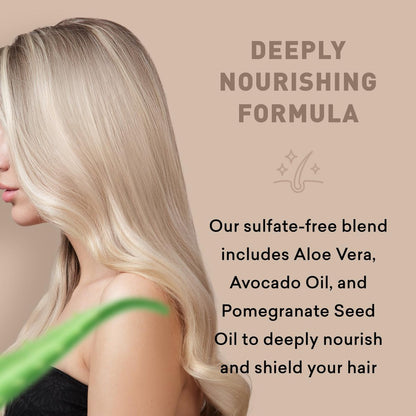 Just Nutritive Shampoo for Blonde Natural & Color-Treated Hair - Neutralize Brassy Tones, Paraben Free, 8 oz Avelisse