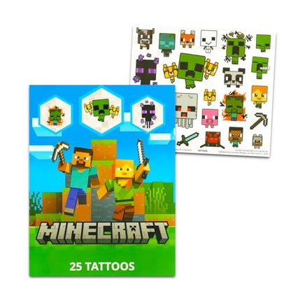 Minecraft Temporary Tattoos for Kids and Adults - 75 Pack Party Favors Goodie Bags and More