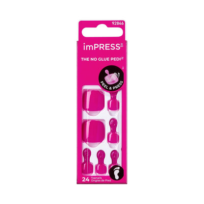 imPRESS Sweet as Honey No Glue Mani Press On Nails - Short Medium Pink Squoval - 24 Nails with Prep Pad & File