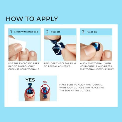 imPRESS Paradise Ticket No Glue Pedi Press-On Nails – Short Squoval, Light Beige, 24 Nails