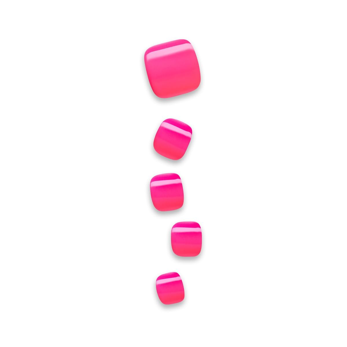 KISS imPRESS No Glue Pedi Press-On Nails, 'Time After Time' Medium Pink, Short Squoval, 24 Nails Avelisse