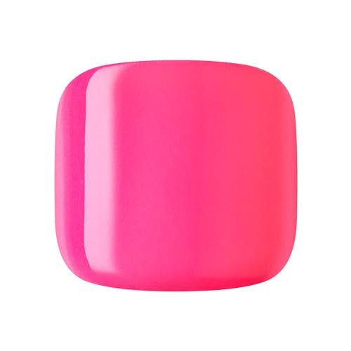 KISS imPRESS No Glue Pedi Press-On Nails, 'Time After Time' Medium Pink, Short Squoval, 24 Nails Avelisse