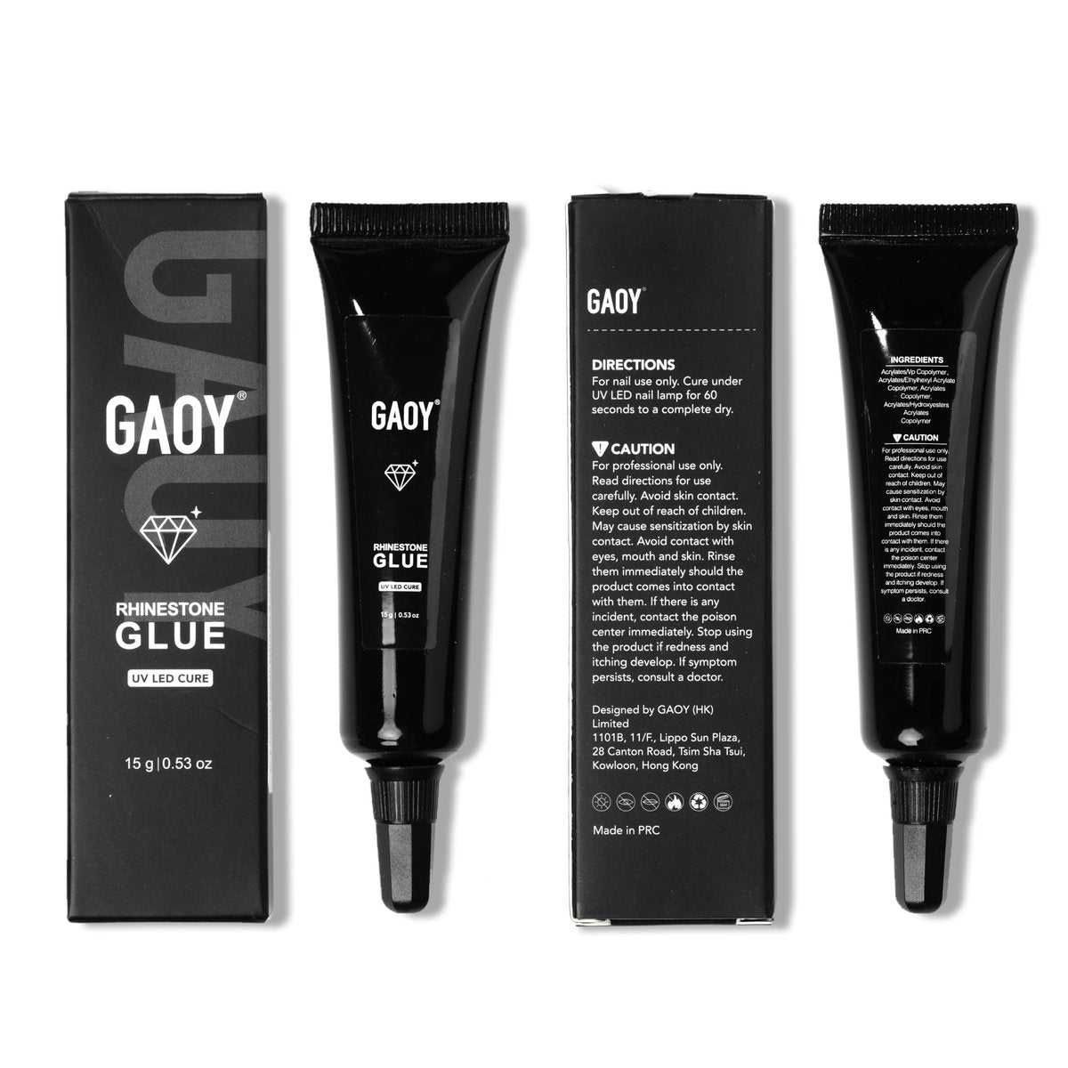 GAOY Multi-Functional Rhinestone Glue - Strong Adhesion 3D Gel Nail Art Glue for Nail Charms, Gems, and Jewels Decoration, 15g No Wipe UV Light Cure - görsel 14
