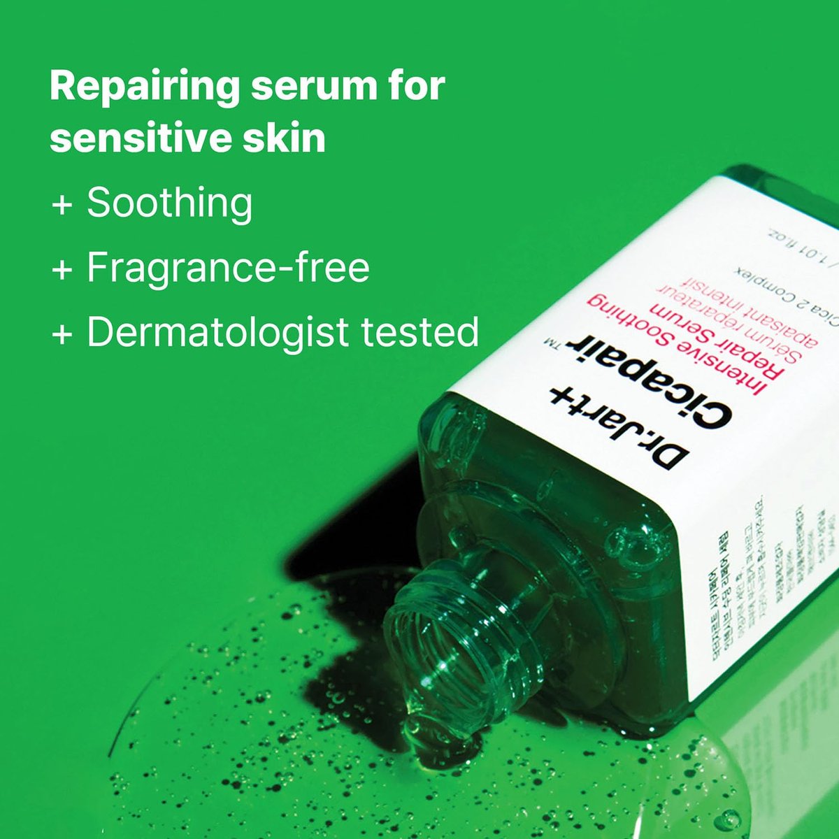 Dr.Jart+ Cicapair Sensitive Skin Korean Face Serum for Redness and Barrier Repair with Centella Asiatica | 1.01 Fl Oz Avelisse