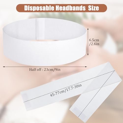 obeoby 150 Pieces Disposable Hairband for Women - Non-Woven Fabric Spa Headband for Facial, Makeup, Travel Avelisse