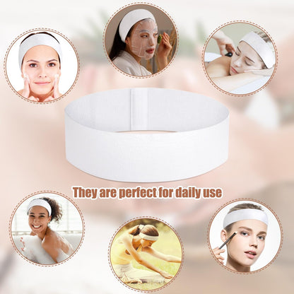obeoby 150 Pieces Disposable Hairband for Women - Non-Woven Fabric Spa Headband for Facial, Makeup, Travel Avelisse