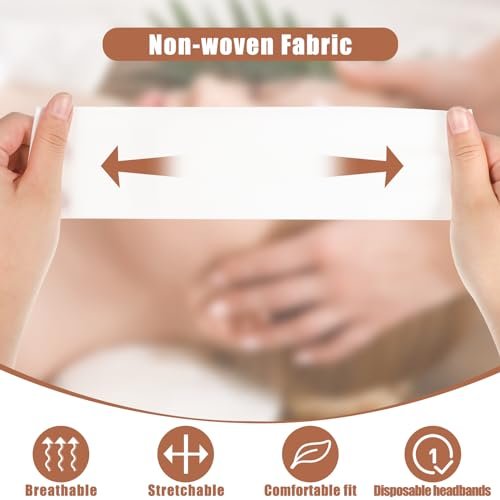 obeoby 150 Pieces Disposable Hairband for Women - Non-Woven Fabric Spa Headband for Facial, Makeup, Travel Avelisse