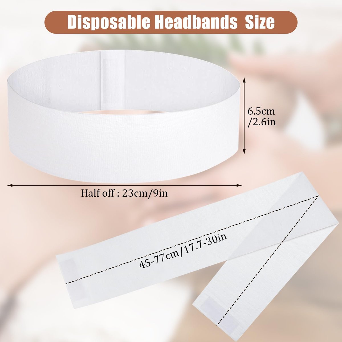 obeoby 150 Pieces Disposable Hairband for Women - Non-Woven Fabric Spa Headband for Facial, Makeup, Travel Avelisse