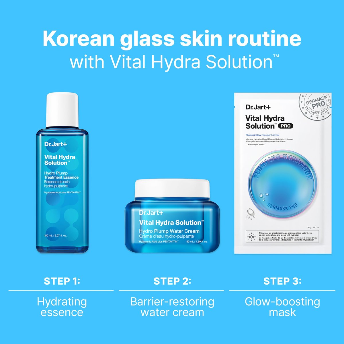 Dr.Jart+ Vital Hydra Solution Water Cream - Glass Skin Hydrating Moisturizer with Hyaluronic Acid, 1.69 oz Avelisse