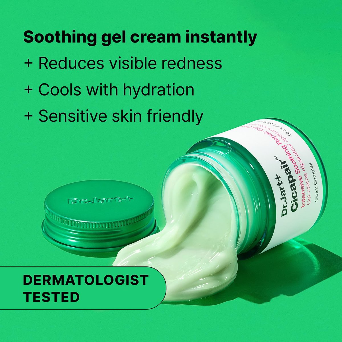 Dr.Jart+ Cicapair Cooling Gel Face Moisturizer for Redness and Sensitive Skin - 1.69 Fl Oz Avelisse