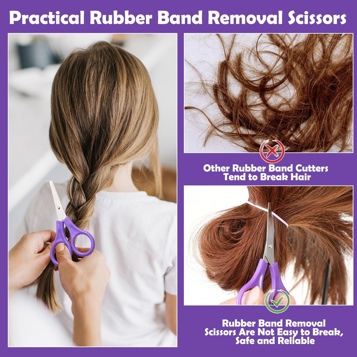 Auroray 1784 Pcs Hair Ties Set for Girls – 24 Colors Rubber Bands with Organizer Box & Elastic Cutter Scissors - görsel 11