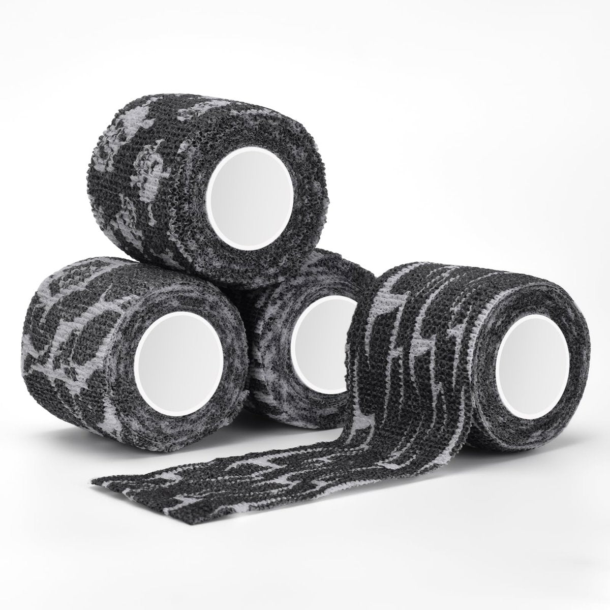 JimKing Tattoo Grip Cover - Self-Adhesive Elastic Bandage Wrap Roll for Tattoo Machines (4 Pack, Grey) - görsel 1