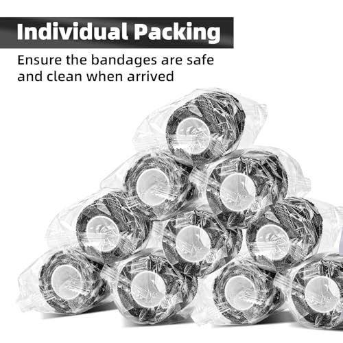 JimKing Tattoo Grip Cover - Self-Adhesive Elastic Bandage Wrap Roll for Tattoo Machines (4 Pack, Grey) - görsel 8