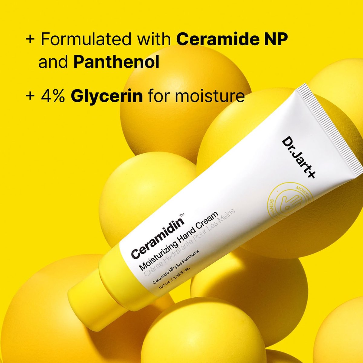Dr.Jart+ Ceramidin Moisturizing Hand Cream for Dry Hands with Ceramides and Panthenol - 3.38 Fl Oz Avelisse