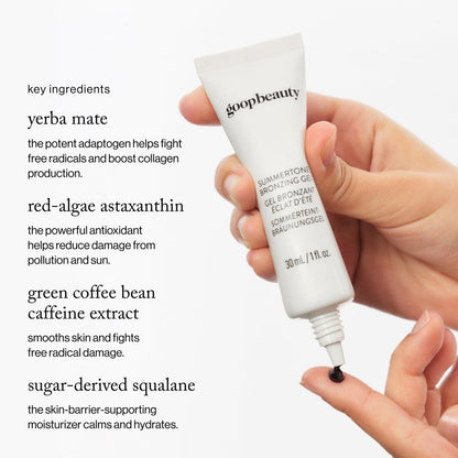 goop Beauty Summertone Bronzing Gel - Hydrating Skin Tint for a Sun-Kissed Glow with Vitamin E & Red Algae Astaxanthin, 1 fl oz Avelisse