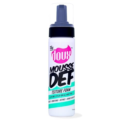 The Doux Multi-Use Mousse for Curly Hair – Mousse Def Texture Foam for Styling, Curl Definition, Volume & Shine – Curl Cream Alternative for Textured Hair & Natural Hair Styles Avelisse