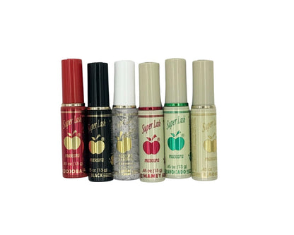 By Apple Super Lash Mascara Bundle - 5 Black + 1 Clear - Bold & Durable Eye Makeup for Length, Volume & Organic Lash Growth (Pack of 6) Avelisse
