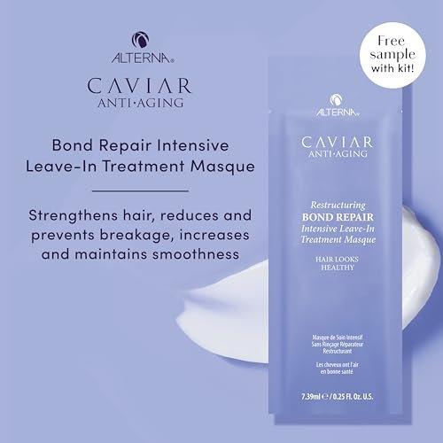 Alterna Haircare CAVIAR Anti-Aging Replenishing Moisture Trial Kit – Shampoo, Conditioner & Leave-In CC Cream for Dry, Brittle Hair | Sulfate-Free Hydration Avelisse