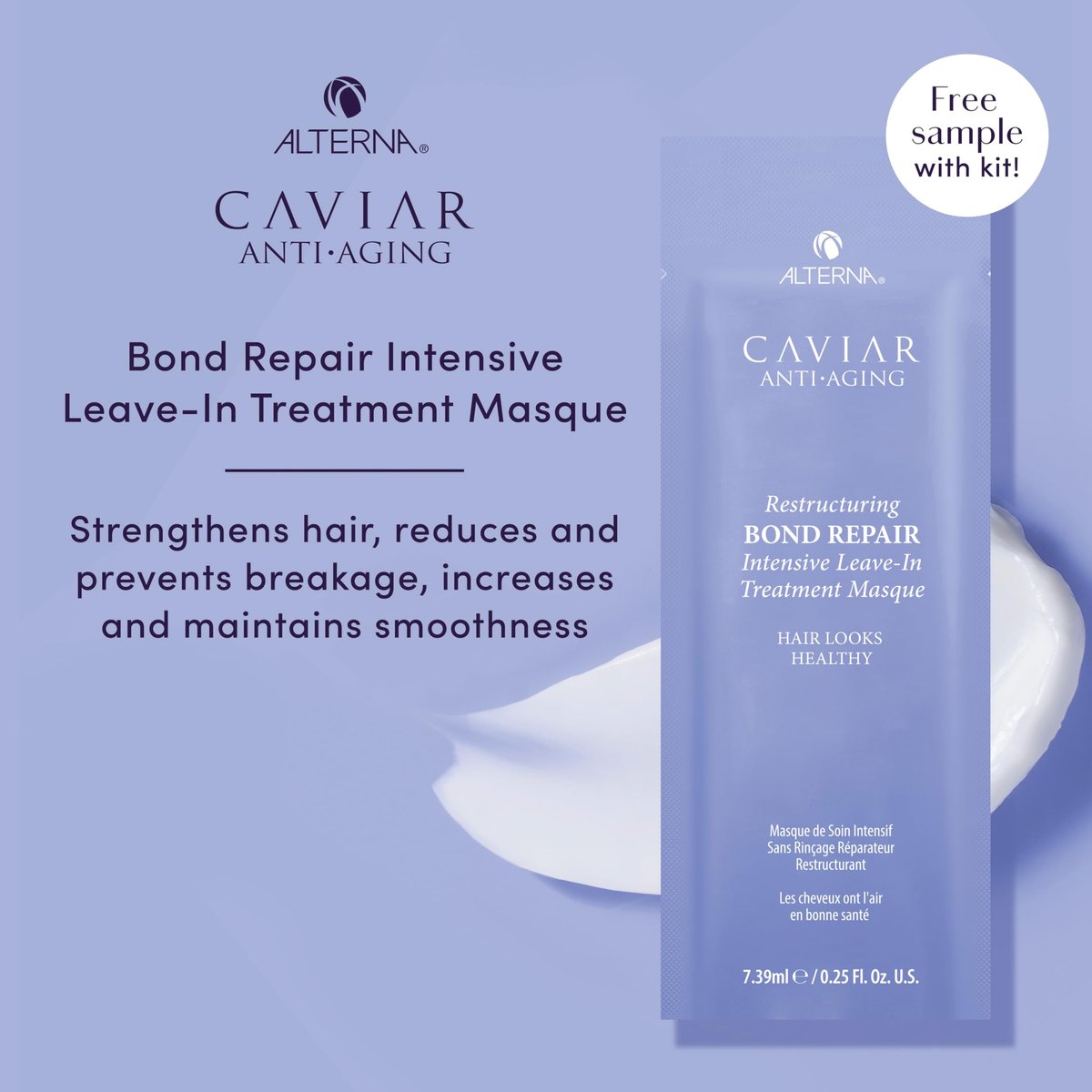 Alterna Haircare CAVIAR Anti-Aging Replenishing Moisture Trial Kit – Shampoo, Conditioner & Leave-In CC Cream for Dry, Brittle Hair | Sulfate-Free Hydration Avelisse
