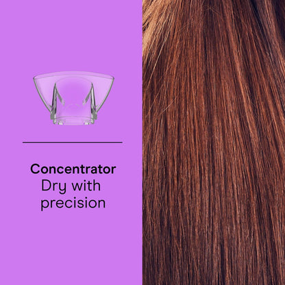 Conair Double Ceramic Hair Dryer with Diffuser - Ionic Blow Dryer for Frizz-Free Shine, Includes Diffuser & Concentrator, White Avelisse