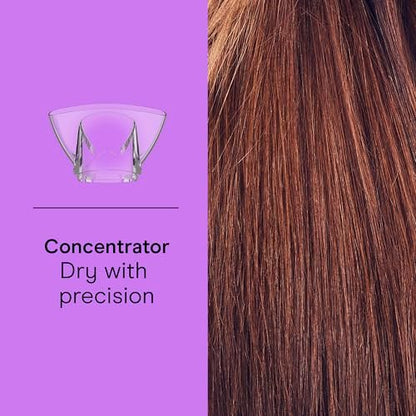 Conair Double Ceramic Hair Dryer with Diffuser - Ionic Blow Dryer for Frizz-Free Shine, Includes Diffuser & Concentrator, White Avelisse
