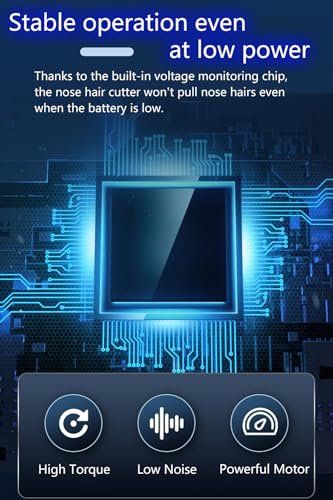 HILIYOT Nose Hair Trimmer USB Rechargeable Painless Ear Hair Trimmer for Men Women Powerful Motor Dual-Edge Blades Low Noise Black - görsel 8