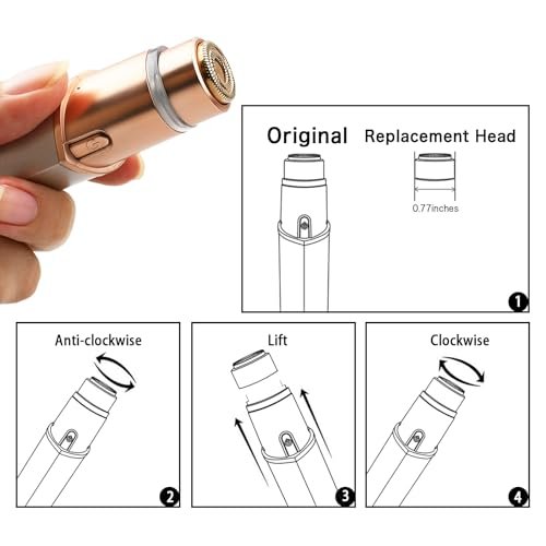 Generation 3 Replacement Heads for Finishing Touch Flawless Facial Hair Remover – 6-Pack Gold Blades Compatible with New Flawless Gen 3 - görsel 10