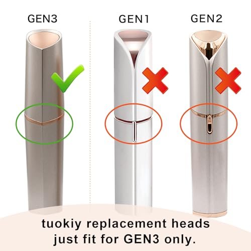Generation 3 Replacement Heads for Finishing Touch Flawless Facial Hair Remover – 6-Pack Gold Blades Compatible with New Flawless Gen 3 - görsel 4