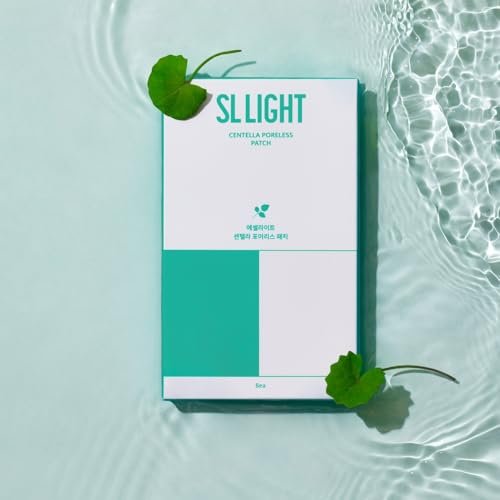 SLLIGHT Centella Poreless Patches – Hydrocolloid Nose Patches for Blackhead Removal & Sebum Control with Centella Asiatica | Korean Skincare | 8 Count - görsel 5