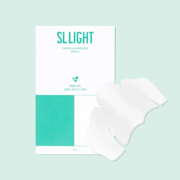 SLLIGHT Centella Poreless Patches – Hydrocolloid Nose Patches for Blackhead Removal & Sebum Control with Centella Asiatica | Korean Skincare | 8 Count - görsel 3