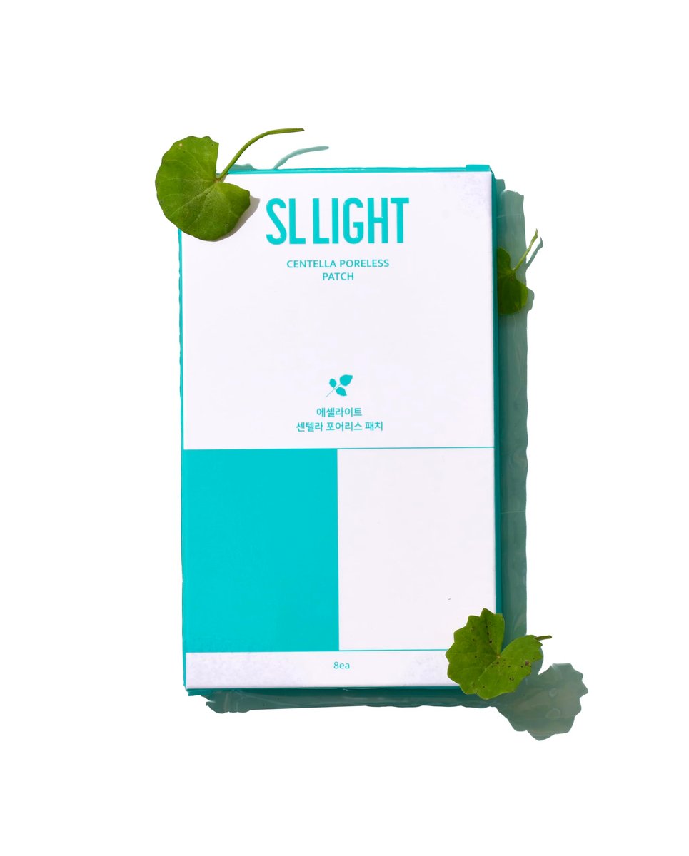 SLLIGHT Centella Poreless Patches – Hydrocolloid Nose Patches for Blackhead Removal & Sebum Control with Centella Asiatica | Korean Skincare | 8 Count - görsel 1