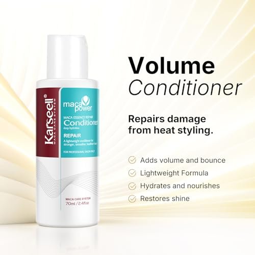 Karseell Travel Shampoo and Conditioner Set with Collagen Hair Mask – 3 Piece Carry-On Vacation Kit (70 mL + 70 mL + 100 mL) Avelisse