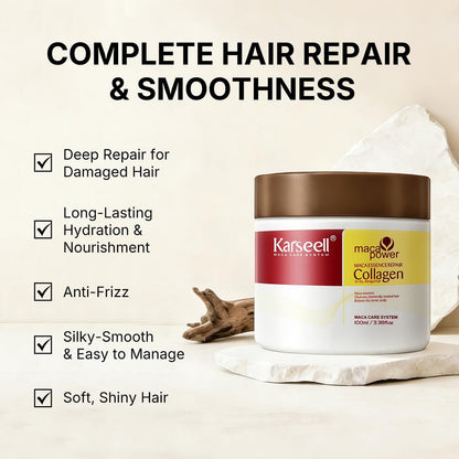 Karseell Collagen Hair Mask 3.38fl oz - Deep Repair Conditioning Treatment with Argan Oil for Dry, Damaged Hair - All Hair Types Avelisse