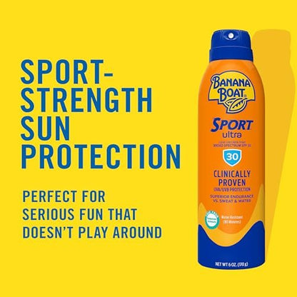 Banana Boat Sport Ultra Spray Sunscreen SPF 30, 1.8 oz Travel Size (Pack of 24) Avelisse