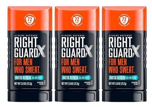 Right Guard Xtreme Defense Arctic Refresh Solid Antiperspirant Deodorant for Men, 2.6 oz (Pack of 3) - görsel 2