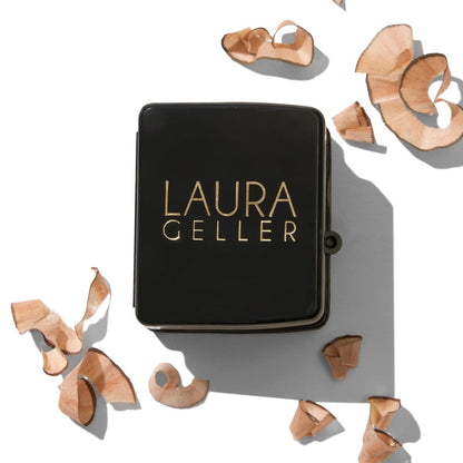 LAURA GELLER NEW YORK Eye + Lip Cosmetic Pencil Sharpener – Easy to Clean, Dual-Sided Sharpener for Eyeliner, Lip Liner, and Eyebrow Pencils Avelisse