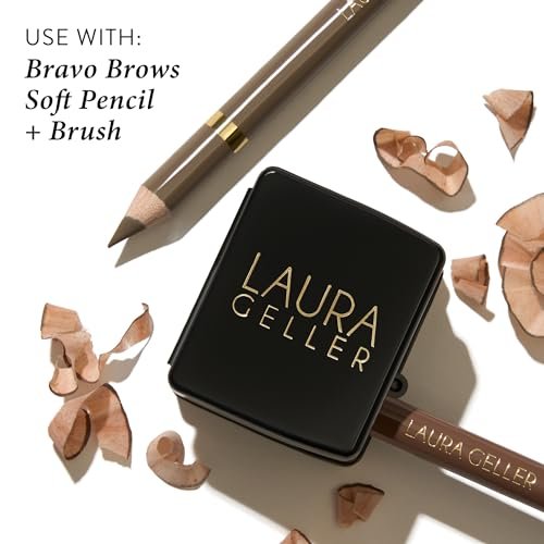 LAURA GELLER NEW YORK Eye + Lip Cosmetic Pencil Sharpener – Easy to Clean, Dual-Sided Sharpener for Eyeliner, Lip Liner, and Eyebrow Pencils Avelisse