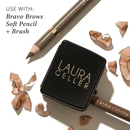 LAURA GELLER NEW YORK Eye + Lip Cosmetic Pencil Sharpener – Easy to Clean, Dual-Sided Sharpener for Eyeliner, Lip Liner, and Eyebrow Pencils Avelisse