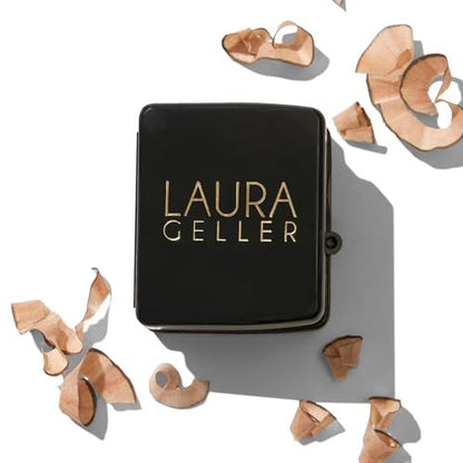 LAURA GELLER NEW YORK Eye + Lip Cosmetic Pencil Sharpener – Easy to Clean, Dual-Sided Sharpener for Eyeliner, Lip Liner, and Eyebrow Pencils Avelisse