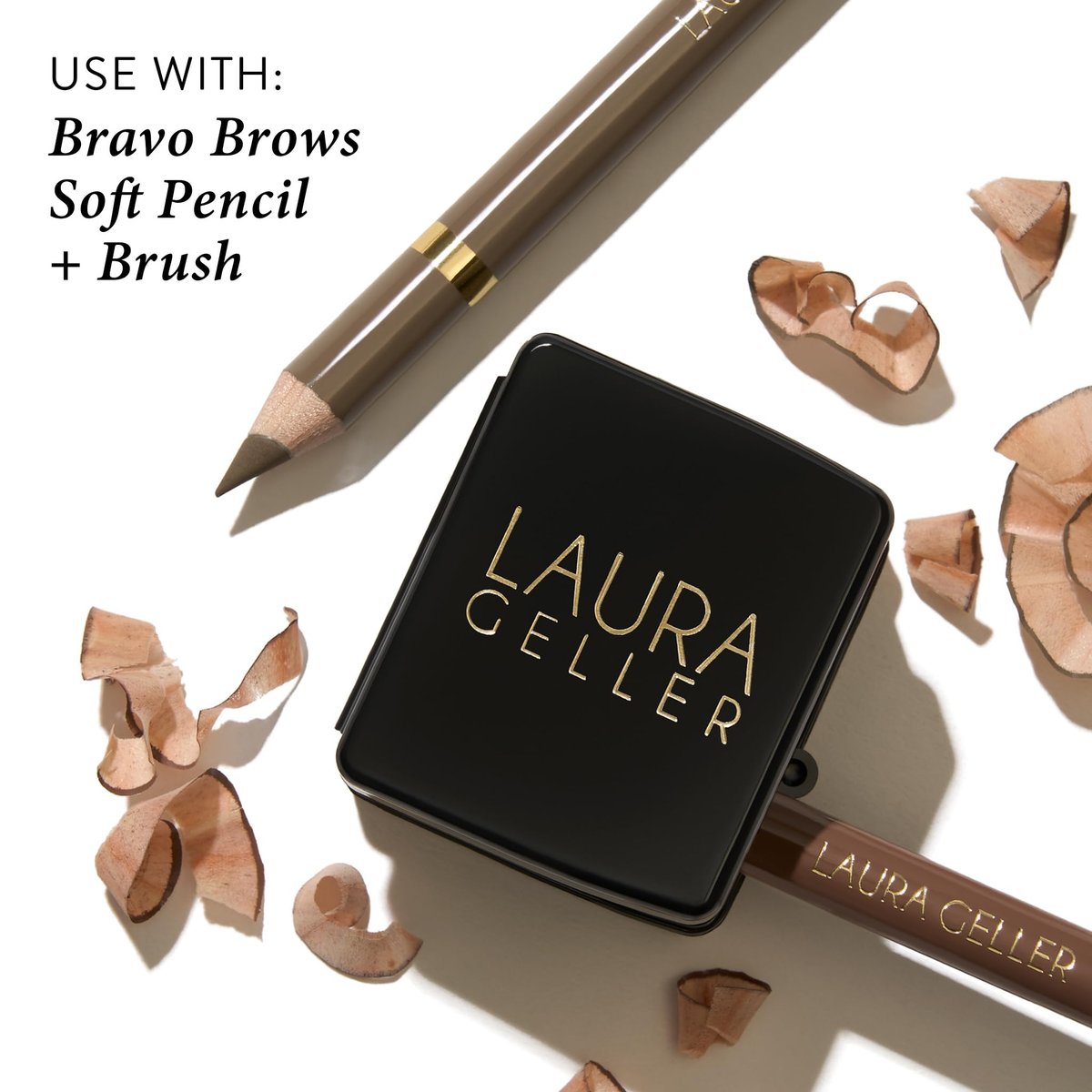 LAURA GELLER NEW YORK Eye + Lip Cosmetic Pencil Sharpener – Easy to Clean, Dual-Sided Sharpener for Eyeliner, Lip Liner, and Eyebrow Pencils Avelisse