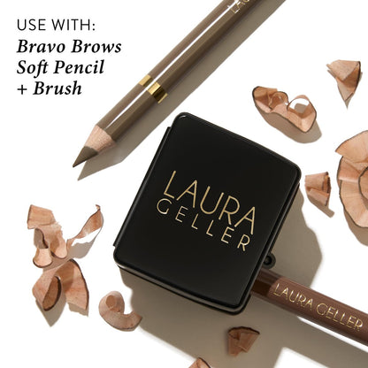 LAURA GELLER NEW YORK Eye + Lip Cosmetic Pencil Sharpener – Easy to Clean, Dual-Sided Sharpener for Eyeliner, Lip Liner, and Eyebrow Pencils Avelisse